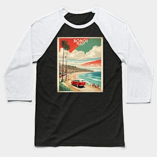 Bondi Beach Australia Vintage Travel Poster Baseball T-Shirt